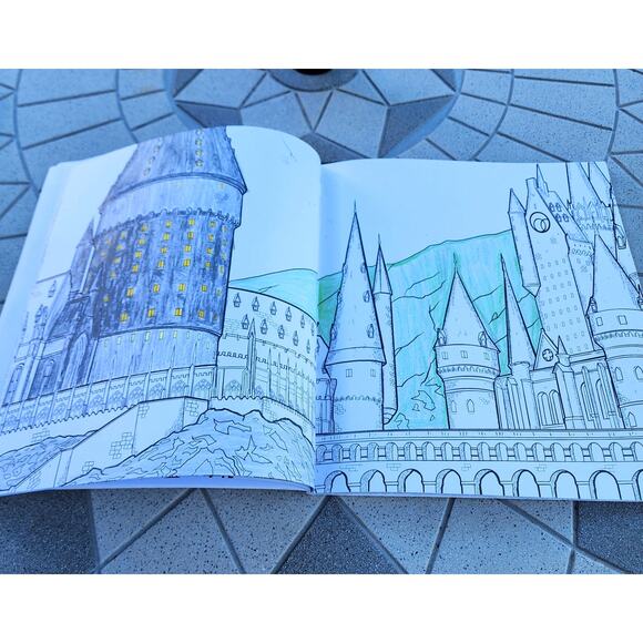 Harry Potter Coloring Wizardry Paperback & Postcard Coloring Book Bundle - Picture 7 of 9